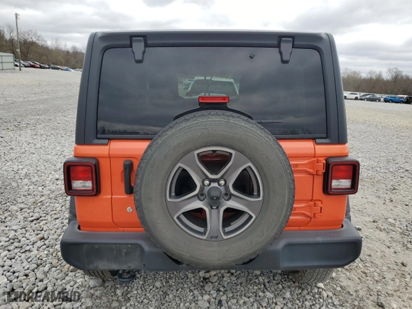 2018 Jeep Wrangler Unlimited Sport S with VIN 1C4HJXDG0JW191952, listed as a Copart auction lot 53046075 with 97,410 mi miles and Salvage Title. Bid and sale history available at carsss.com. Image 6.