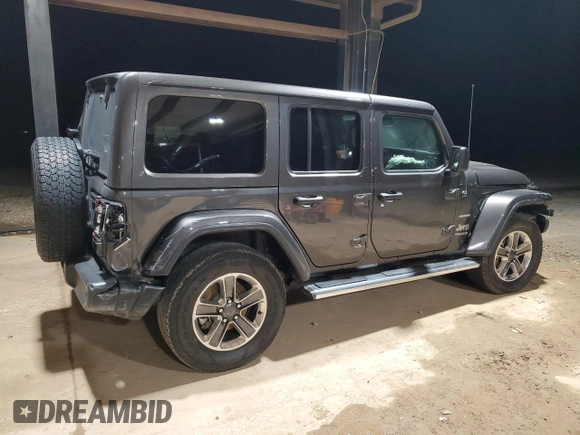2022 Jeep Wrangler Unlimited Sahara with VIN 1C4HJXEG1NW109232, listed as a Copart auction lot 47986955 with 38,248 mi miles and Salvage title. Bid and sale history available at DreamBid. Image 3.