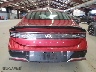 2025 Hyundai Sonata SEL with VIN KMHL64JA8SA446951, listed as a Copart auction lot 53723615 with 9,293 mi miles and Clean Title. Bid and sale history available at carsss.com. Image 6.