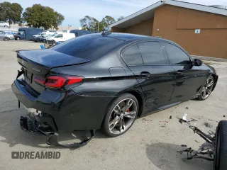 2023 BMW 5 Series M550i xDrive with VIN WBA13BK0XPCM98878, listed as a Copart auction lot 45580685 with 10,866 mi miles and Salvage title. Bid and sale history available at DreamBid. Image 3.