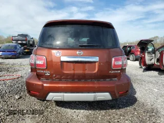2018 Nissan Armada Platinum with VIN JN8AY2NF4J9330585, listed as a Copart auction lot 50586105 with 64,496 mi miles and Salvage Title. Bid and sale history available at carsss.com. Image 6.
