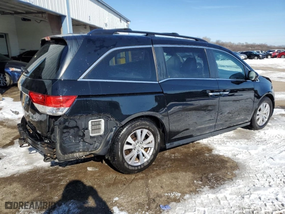 2014 Honda Odyssey EX-L with VIN 5FNRL5H65EB107557, listed as a Copart auction lot 45578575 with 130,432 mi miles and Salvage Title. Bid and sale history available at carsss.com. Image 3.