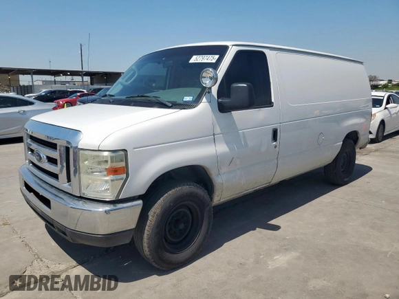 2008 Ford Econoline Cargo Commercial z VIN 1FTNE14L38DA79072, wystawiony jako Copart lot #52797475 z przebiegiem 123 952 mil mil oraz Szkoda całkowita • Salvage title. Historia ofert i sprzedaży dostępna na DreamBid. Obrazek 1.