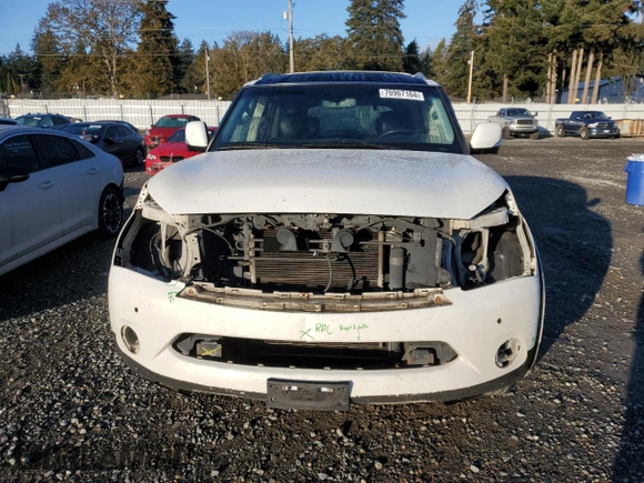 2012 Infiniti QX56 7-passenger with VIN JN8AZ2NE1C9021857, listed as a Copart auction lot 76967164 with 153,958 mi miles and Salvage Title. Bid and sale history available at carsss.com. Image 5.
