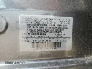 2024 Nissan Versa SV z VIN 3N1CN8EV2RL894345, wystawiony jako Copart lot #54180885 z przebiegiem 27 692 mil mil oraz Szkoda całkowita • Salvage title. Historia ofert i sprzedaży dostępna na DreamBid. Obrazek 12.