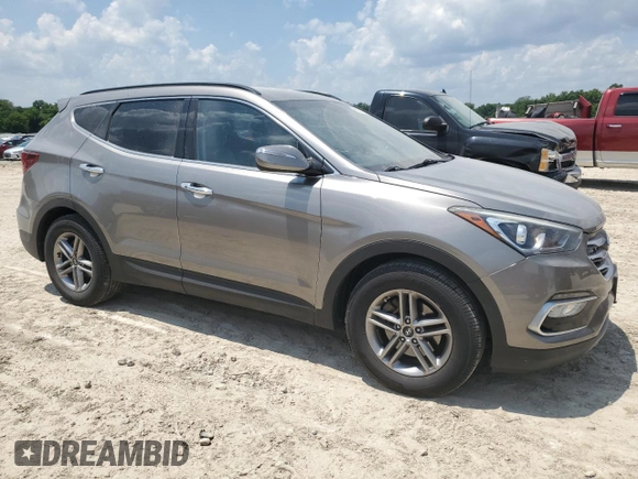 2018 Hyundai Santa Fe 2.4L with VIN 5XYZU3LB9JG563893, listed as a Copart auction lot 62058745 with 141,353 mi miles and Salvage title. Bid and sale history available at DreamBid. Image 4.