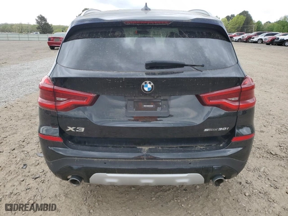 2021 BMW X3 sDrive30i with VIN 5UXTY3C05M9F87947, listed as a Copart auction lot 51312705 with 51,043 mi miles and Salvage Title. Bid and sale history available at carsss.com. Image 6.
