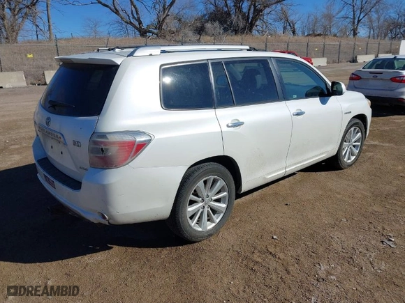 2009 Toyota Highlander Hybrid Limited with VIN JTEEW44A492030968, listed as a IAAI auction lot 41680199 with 274,330 mi miles. Bid and sale history available at carsss.com. Image 4.
