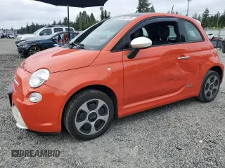 2015 FIAT 500e with VIN 3C3CFFGE1FT741273, listed as a Copart auction lot 62807735 with 49,139 mi miles and Salvage title. Bid and sale history available at DreamBid. Image 1.