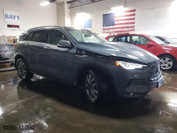 2022 Infiniti QX50 LUXE with VIN 3PCAJ5BB1NF113221, listed as a Copart auction lot 83482814 with 29,274 mi miles and Salvage Title. Bid and sale history available at carsss.com. Image 4.