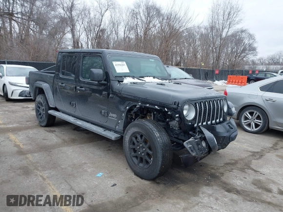 2023 Jeep Gladiator Overland with VIN 1C6HJTFG4PL564093, listed as a IAAI auction lot 41594203 with 37,740 mi miles and . Bid and sale history available at DreamBid. Image 1.