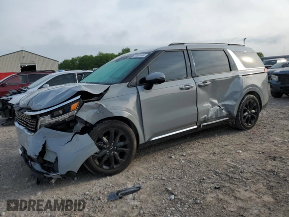 2022 Kia Carnival SX with VIN KNDNE5H30N6143425, listed as a Copart auction lot 53691444 with 73,588 mi miles and Salvage Title. Bid and sale history available at carsss.com. Image 1.