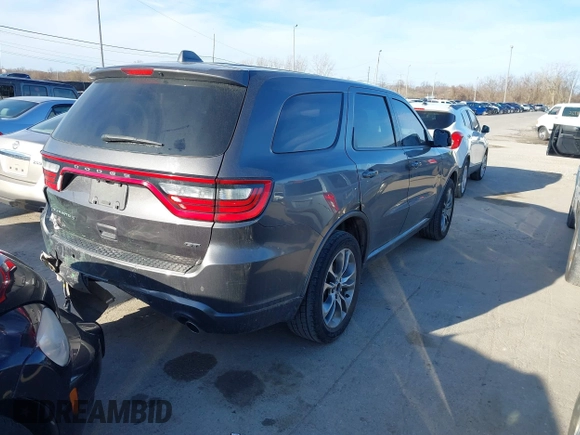 2019 Dodge Durango GT Plus with VIN 1C4RDJDG0KC645600, listed as a IAAI auction lot 41863307 with 92,415 mi miles and . Bid and sale history available at DreamBid. Image 4.
