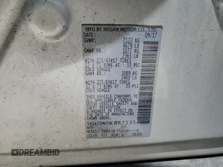 2017 Nissan Rogue SL with VIN 5N1AT2MV7HC887535, listed as a Copart auction lot 59861785 with 70,063 mi miles and Salvage title. Bid and sale history available at DreamBid. Image 13.