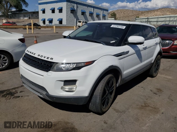 2012 Land Rover Range Rover Evoque Pure Premium with VIN SALVR2BG8CH655572, listed as a Copart auction lot 57293195 with 120,900 mi miles and Salvage title. Bid and sale history available at DreamBid. Image 1.