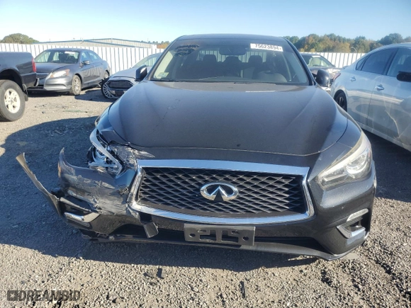 2018 Infiniti Q50 3.0t LUXE with VIN JN1EV7ARXJM440074, listed as a Copart auction lot 75623894 with 57,897 mi miles and Salvage Title. Bid and sale history available at carsss.com. Image 5.