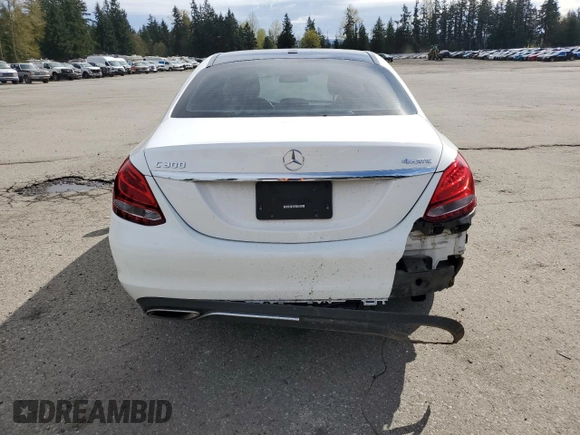 2017 Mercedes-Benz C 300 with VIN 55SWF4KB9HU213880, listed as a Copart auction lot 52510285 with 86,383 mi miles and Salvage Title. Bid and sale history available at carsss.com. Image 6.