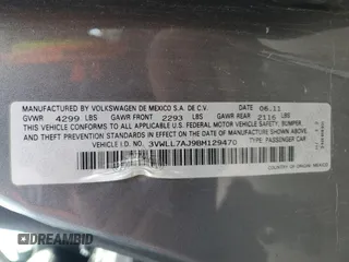 2011 Volkswagen Jetta TDI с VIN 3VWLL7AJ9BM129470, выставлен на аукционе Copart как лот 56124645 с пробегом 241 833 миль миль и Списание • Salvage title. История ставок и продаж доступна на DreamBid. Изображение 12.