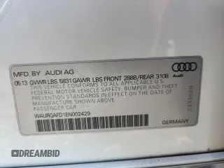 2014 Audi A8 3.0T with VIN WAURGAFD1EN002429, listed as a Copart auction lot 63762475 with 140,884 mi miles and Clean title. Bid and sale history available at DreamBid. Image 13.