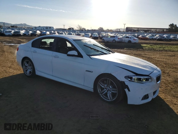 2014 BMW 5 Series 535i with VIN WBA5B1C58ED481559, listed as a Copart auction lot 51527985 with 121,887 mi miles and Salvage Title. Bid and sale history available at carsss.com. Image 4.