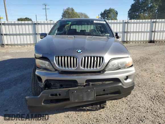 2005 BMW X5 4.4i with VIN 5UXFB53565LV15453, listed as a Copart auction lot 75830774 with 148,211 mi miles and Salvage Title. Bid and sale history available at carsss.com. Image 5.