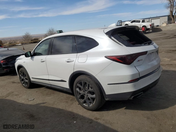 2023 Acura MDX w/A-Spec Package with VIN 5J8YE1H02PL042968, listed as a Copart auction lot 46859615 with 15,810 mi miles and Salvage Title. Bid and sale history available at carsss.com. Image 2.