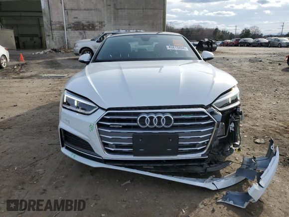 2019 Audi A5 Sportback Premium Plus with VIN WAUENCF58KA023337, listed as a Copart auction lot 45813494 with 42,650 mi miles. Bid and sale history available at carsss.com. Image 5.