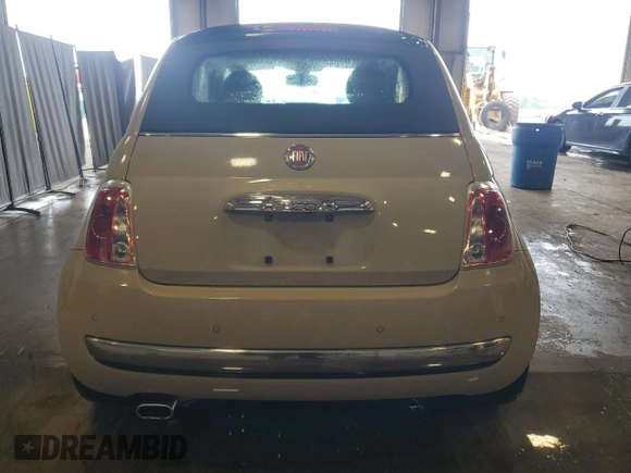 2012 FIAT 500 Lounge with VIN 3C3CFFER4CT382843, listed as a Copart auction lot 63060105 with 94,660 mi miles and Salvage title. Bid and sale history available at DreamBid. Image 6.