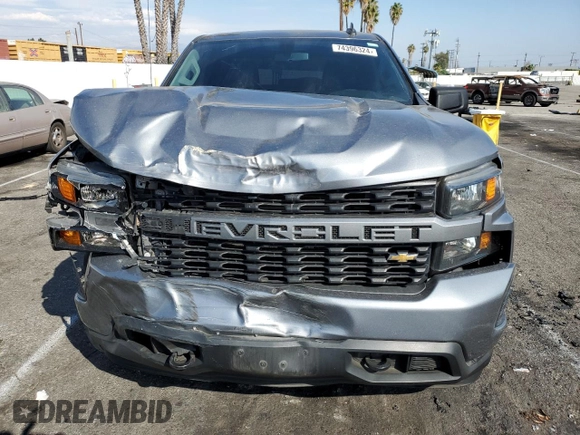 2020 Chevrolet Silverado 1500 Custom with VIN 1GCPWBEF5LZ176600, listed as a Copart auction lot 74396324 with 128,673 mi miles and Salvage Title. Bid and sale history available at carsss.com. Image 5.