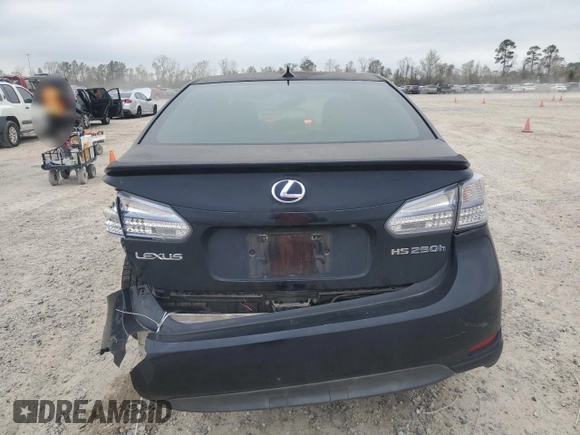 2010 Lexus HS 250h with VIN JTHBB1BA5A2021395, listed as a Copart auction lot 86613024 with 166,612 mi miles and Salvage Title. Bid and sale history available at DreamBid. Image 6.