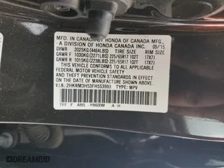 2015 Honda CR-V EX with VIN 2HKRM3H53FH553993, listed as a Copart auction lot 45606245 with 80,015 mi miles and Salvage Title. Bid and sale history available at carsss.com. Image 14.