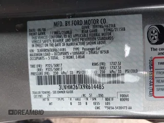 2009 Lincoln MKZ with VIN 3LNHM26TX9R614485, listed as a IAAI auction lot 41868049 with 79,286 mi miles and . Bid and sale history available at DreamBid. Image 9.