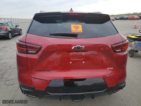 2024 Chevrolet Blazer RS with VIN 3GNKBERS5RS187284, listed as a Copart auction lot 85164194 with 5,694 mi miles and Salvage Title. Bid and sale history available at carsss.com. Image 6.
