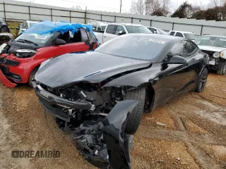 2022 Tesla Model S with VIN 5YJSA1E58NF488719, listed as a Copart auction lot 81804213 with Not Provided miles and Salvage Title. Bid and sale history available at DreamBid. Image 1.