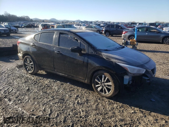 2021 Nissan Versa SV with VIN 3N1CN8EV8ML862234, listed as a Copart auction lot 84644954 with 92,058 mi miles and Salvage Title. Bid and sale history available at carsss.com. Image 4.