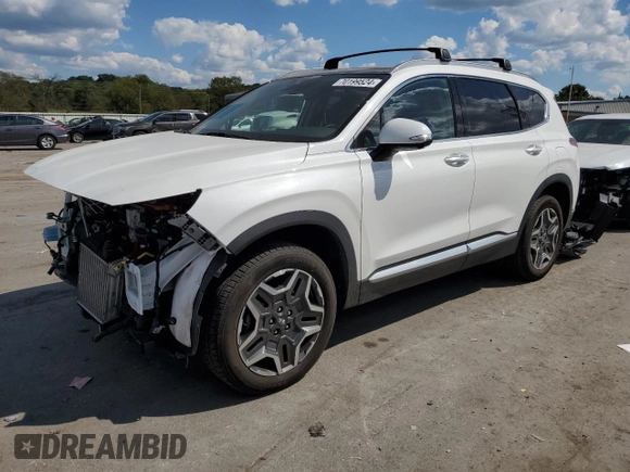 2022 Hyundai Santa Fe Hybrid Limited with VIN KM8S5DA18NU024602, listed as a Copart auction lot 70199524 with 30,780 mi miles and Salvage Title. Bid and sale history available at carsss.com. Image 1.