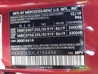 2020 Mercedes-Benz GLE 450 z VIN 4JGFB5KBXLA164494, wystawiony jako IAAI lot #42112215 z przebiegiem 30 868 mil mil oraz . Historia ofert i sprzedaży dostępna na DreamBid. Obrazek 9.