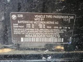 2014 BMW 3 Series 328i xDrive with VIN WBA3B3G53ENR82379, listed as a Copart auction lot 48347225 with 0 mi miles and Salvage Title. Bid and sale history available at carsss.com. Image 15.