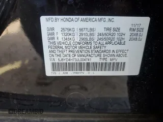 2018 Acura MDX Technology z VIN 5J8YD4H73JL004741, wystawiony jako Copart lot #60059685 z przebiegiem 138 940 mil mil oraz Szkoda całkowita • Salvage title. Historia ofert i sprzedaży dostępna na DreamBid. Obrazek 13.