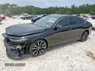 2023 Honda Accord Touring с VIN 1HGCY2F84PA001818, выставлен на аукционе Copart как лот 57271815 с пробегом 22 122 миль миль и Чистый • Clean title. История ставок и продаж доступна на DreamBid. Изображение 1.