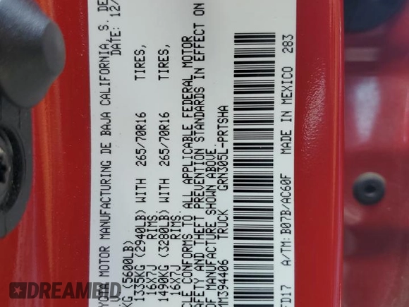 2021 Toyota Tacoma SR with VIN 3TMCZ5AN4MM394406, listed as a Copart auction lot 62268025 with 110,891 mi miles and Salvage title. Bid and sale history available at DreamBid. Image 12.