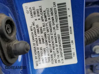 2018 Honda Civic LX with VIN 2HGFC2F54JH523651, listed as a Copart auction lot 51347155 with 61,839 mi miles and Salvage Title. Bid and sale history available at DreamBid. Image 14.