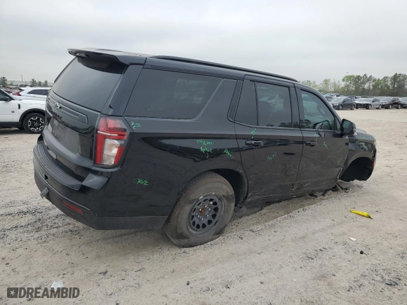 2023 Chevrolet Tahoe Z71 with VIN 1GNSKPKD6PR177774, listed as a Copart auction lot 50601105 with 62,674 mi miles and Salvage Title. Bid and sale history available at carsss.com. Image 3.