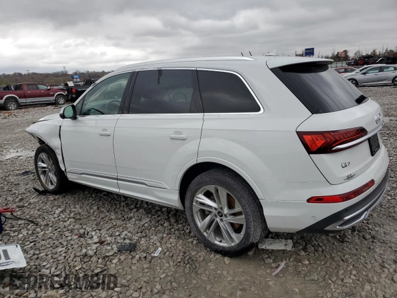 2021 Audi Q7 Premium with VIN WA1AJAF7XMD015724, listed as a Copart auction lot 80276014 with 68,831 mi miles and Salvage Title. Bid and sale history available at carsss.com. Image 2.