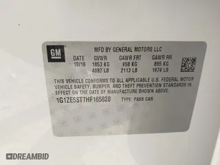 2017 Chevrolet Malibu LT with VIN 1G1ZE5ST7HF165820, listed as a IAAI auction lot 41211704 with 230,505 mi miles. Bid and sale history available at carsss.com. Image 9.