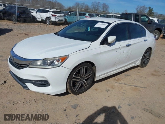 2016 Honda Accord Sport with VIN 1HGCR2F54GA046664, listed as a IAAI auction lot 41411966 with 201,046 mi miles and . Bid and sale history available at DreamBid. Image 2.