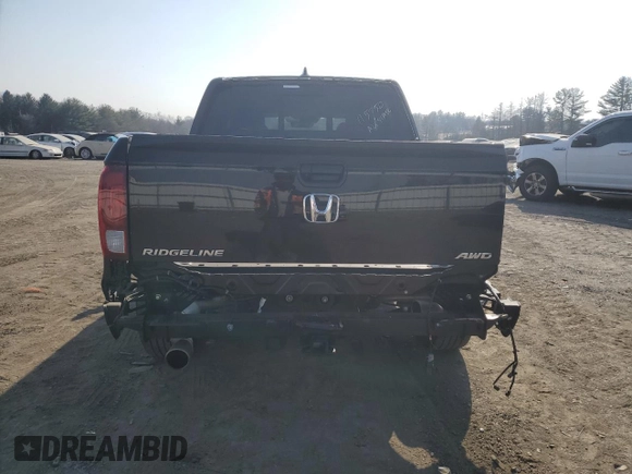 2023 Honda Ridgeline Black Edition with VIN 5FPYK3F85PB019576, listed as a Copart auction lot 48588305 with 56,563 mi miles and Salvage title. Bid and sale history available at DreamBid. Image 6.