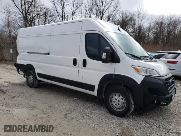 2023 Ram ProMaster Cargo with VIN 3C6MRVJG6PE506893, listed as a Copart auction lot 43593904 with 15,978 mi miles and Salvage Title. Bid and sale history available at DreamBid. Image 4.