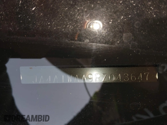 2024 Mitsubishi Eclipse Cross SE with VIN JA4ATWAA9RZ043647, listed as a IAAI auction lot 42795659 with 19,591 mi miles and . Bid and sale history available at DreamBid. Image 9.
