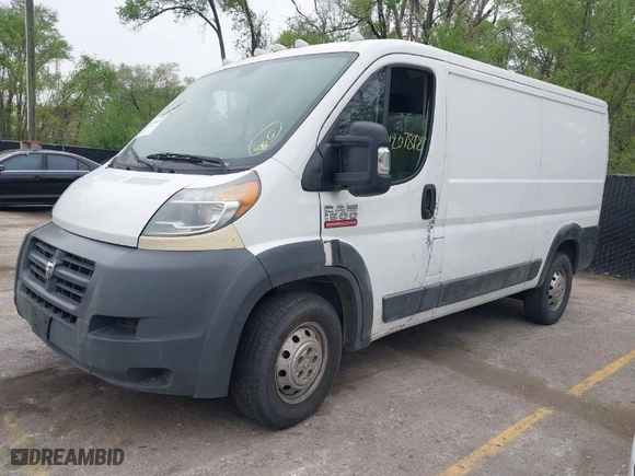 2014 Ram ProMaster Cargo Van with VIN 3C6TRVAG9EE107419, listed as a IAAI auction lot 42078927 with 324,702 mi miles. Bid and sale history available at carsss.com. Image 2.